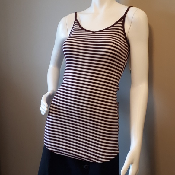 Abound Maroon Striped Camisole - Picture 2 of 2